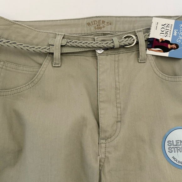 Riders by Lee Slender Stretch Ladies Capris Tan Size 12 Medium Cotton Spandex - Picture 16 of 16